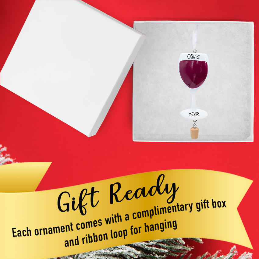 Personalized Wine Christmas Ornament
