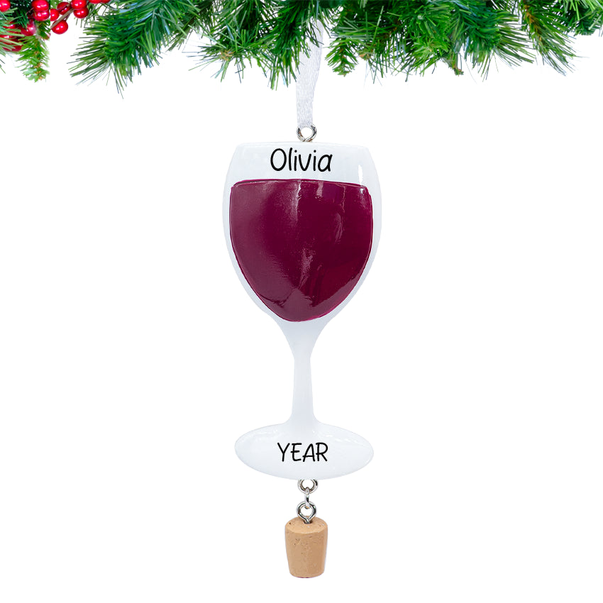 Personalized Wine Christmas Ornament