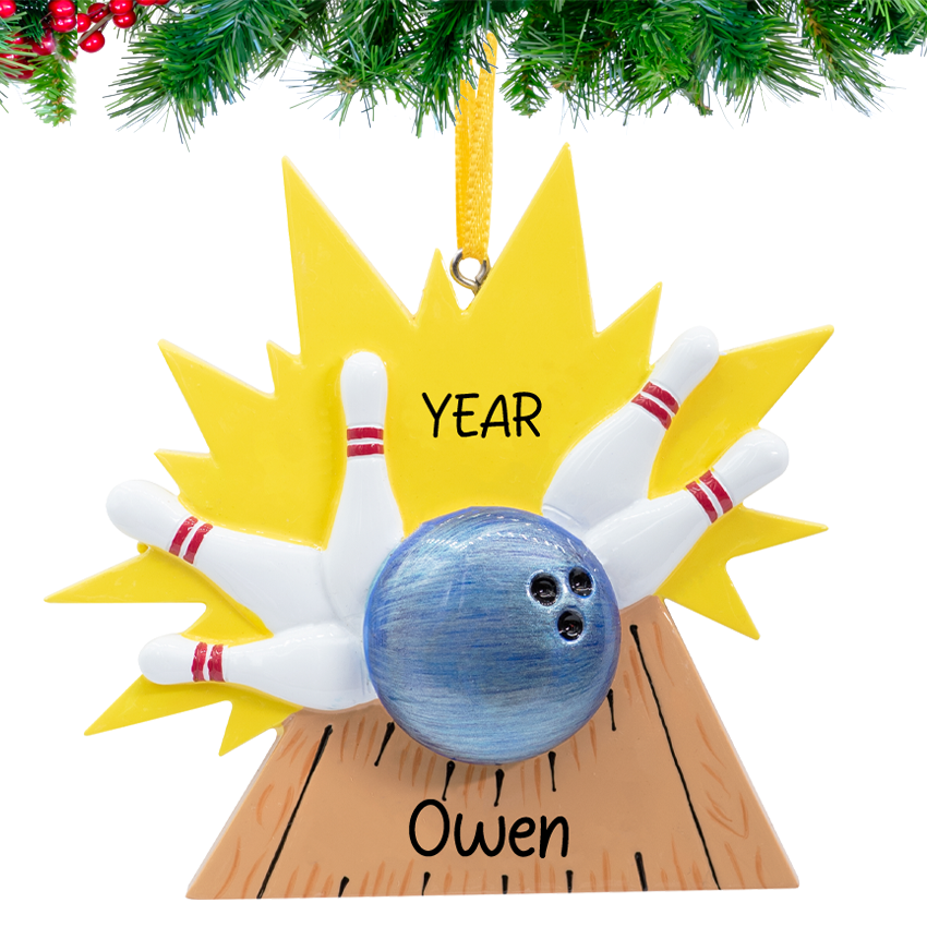 Personalized Bowling Christmas Ornament