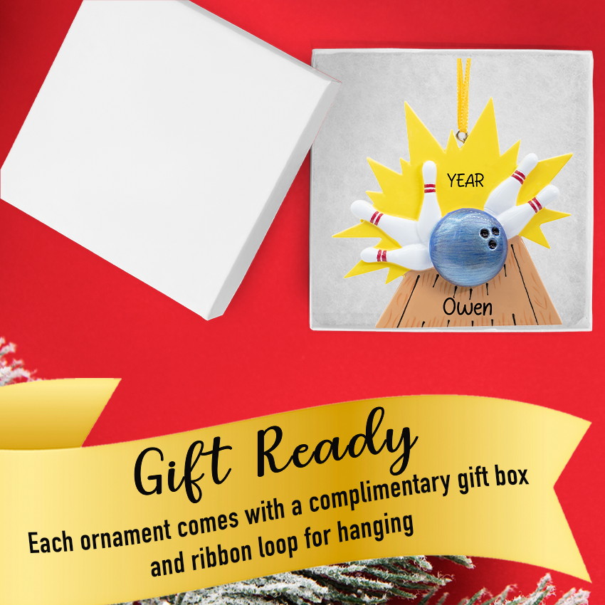 Personalized Bowling Christmas Ornament