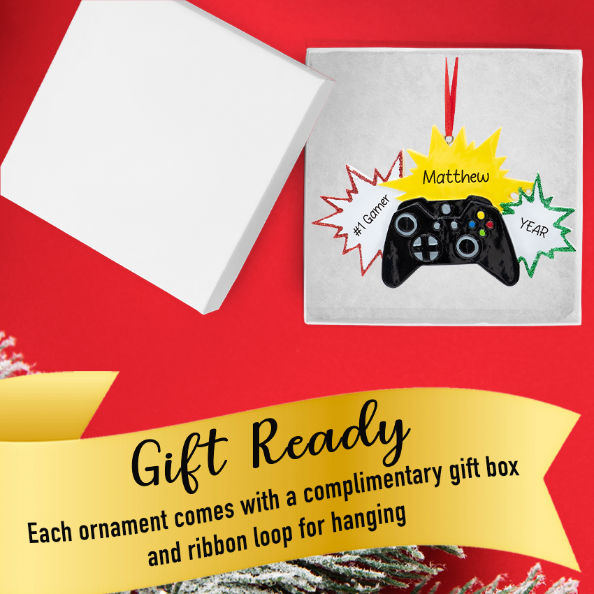 Personalized Gamepad #1 Gamer Christmas Ornament