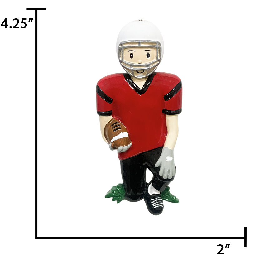 Personalized Football Player Boy Christmas Ornament 2025
