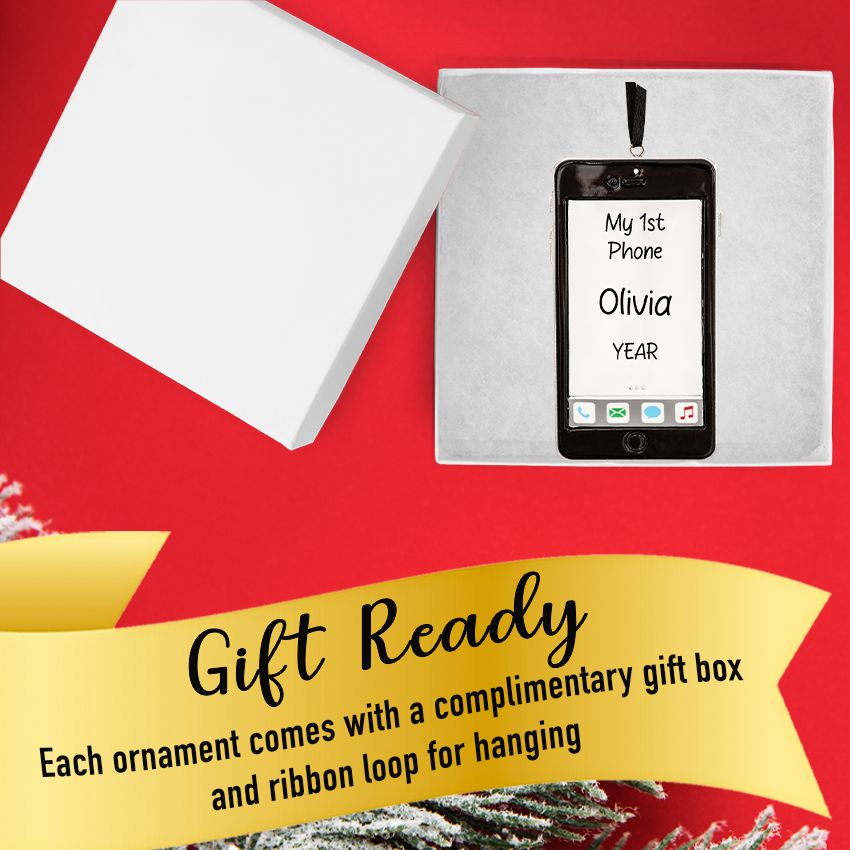 Personalized Cell Phone Christmas Ornament