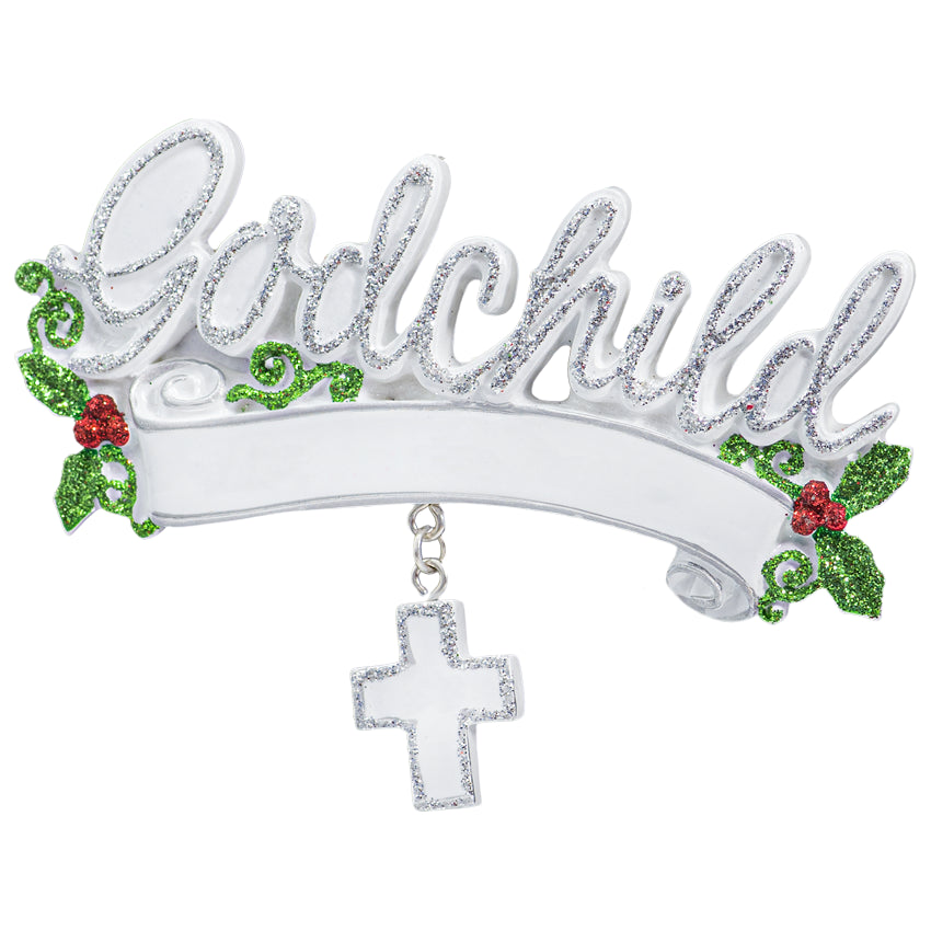 Personalized Godchild Christmas Ornament