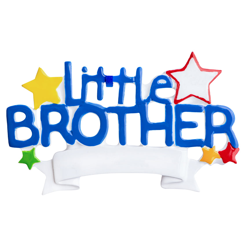Personalized Little Brother Christmas Ornament