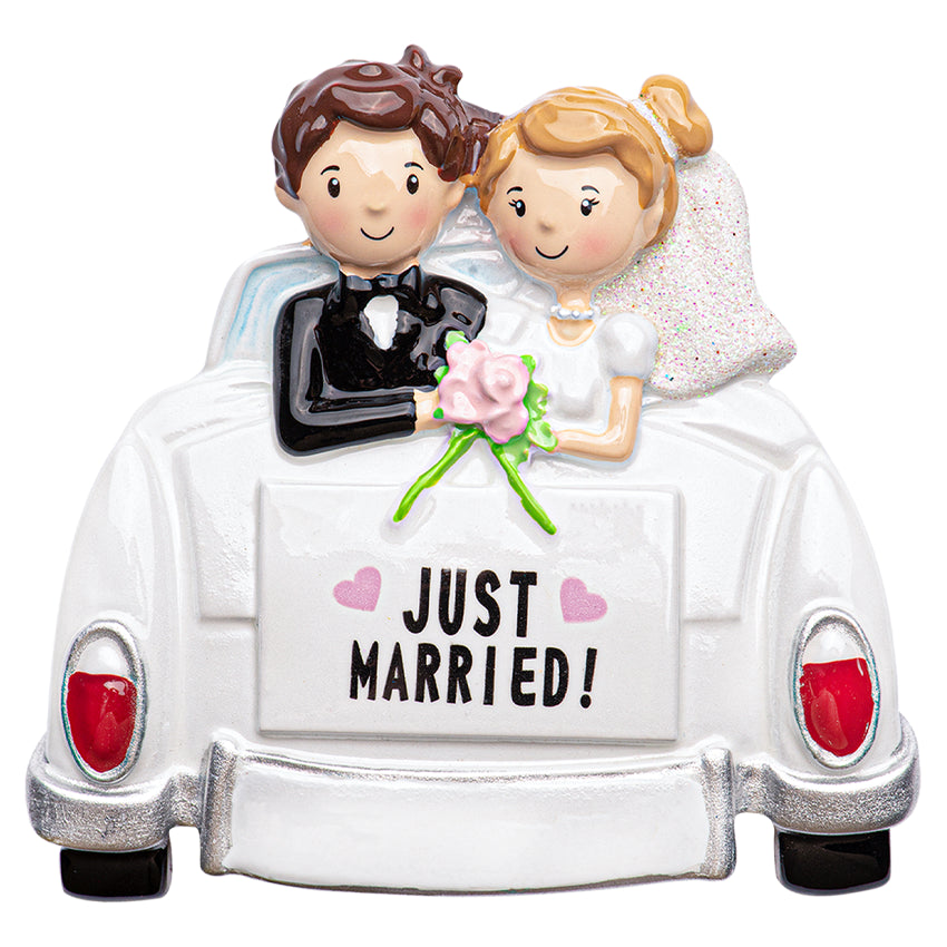 Personalized Wedding Car Christmas Ornament