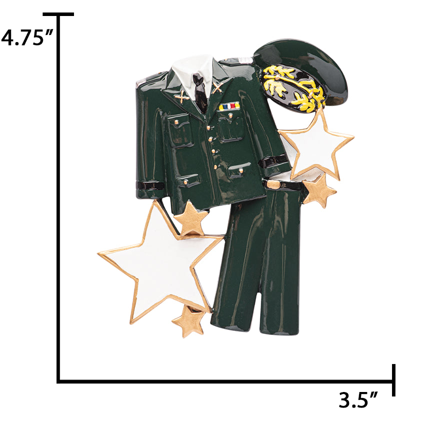Personalized Army Uniform Christmas Ornament
