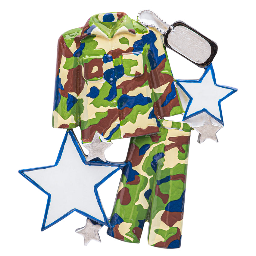 Personalized Military Uniform Christmas Ornament