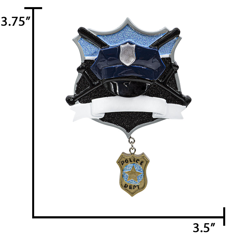 Personalized Policeman Christmas Ornament