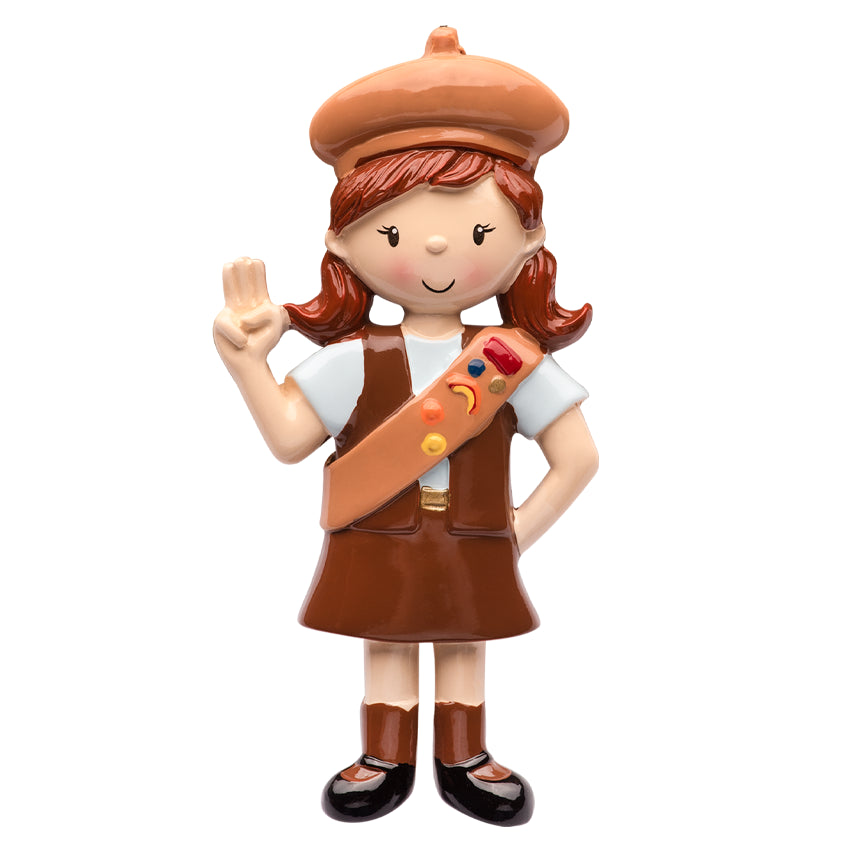 Personalized Girl Scout Christmas Ornament
