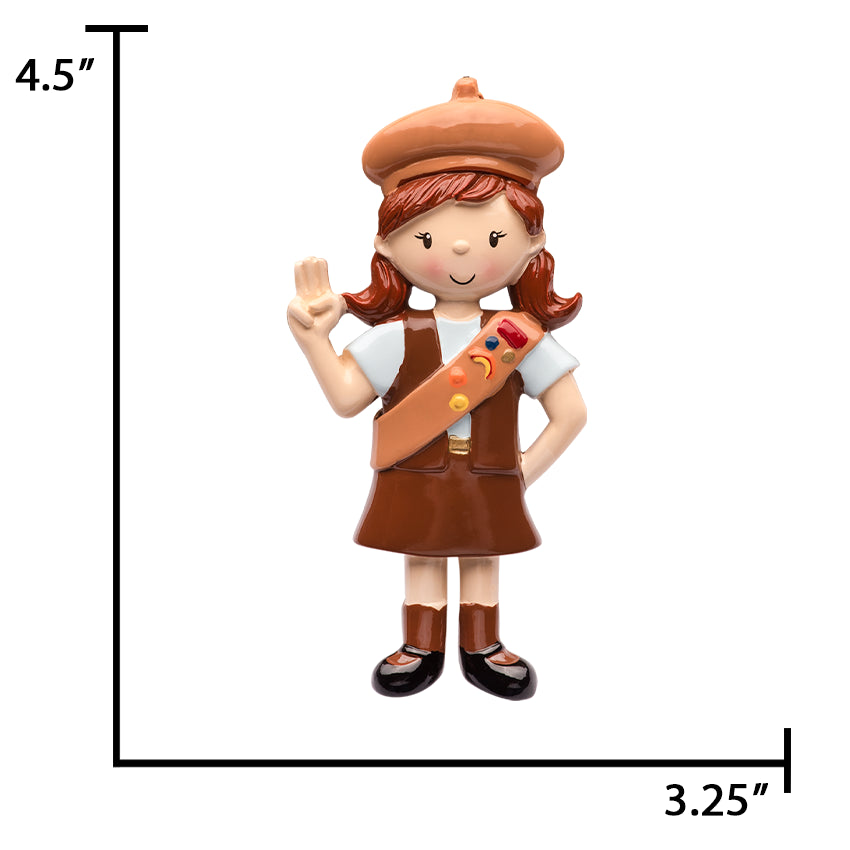 Personalized Girl Scout Christmas Ornament