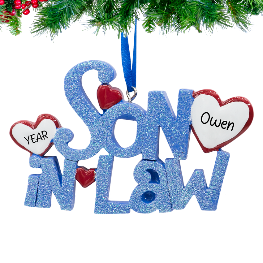 Personalized Son in Law Christmas Ornament