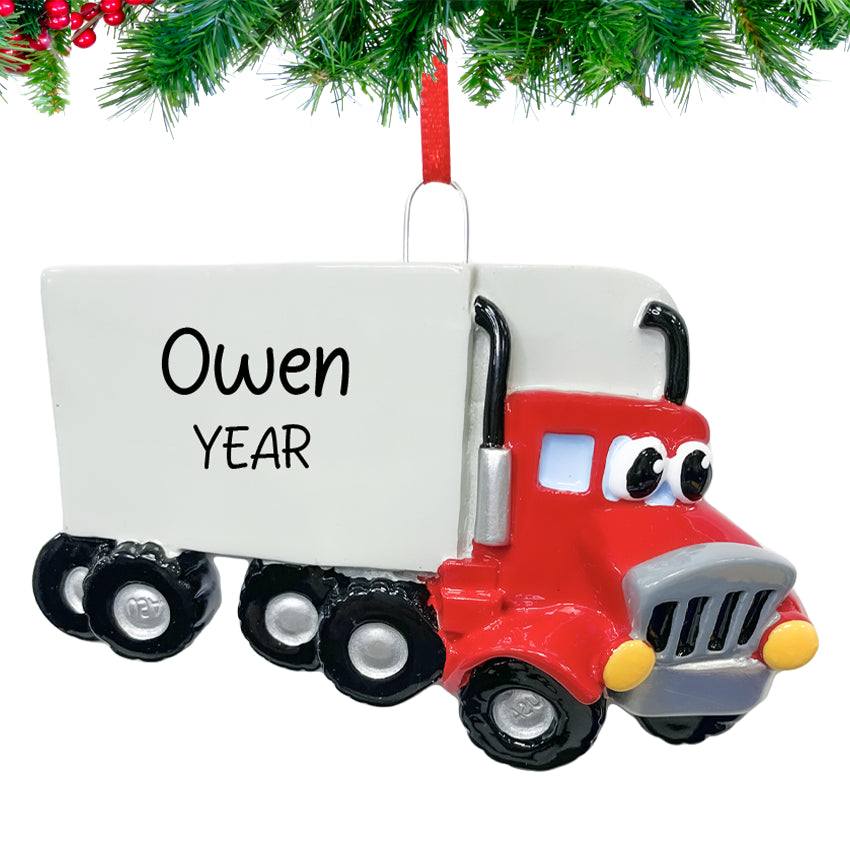 Personalized Truck Christmas Ornament