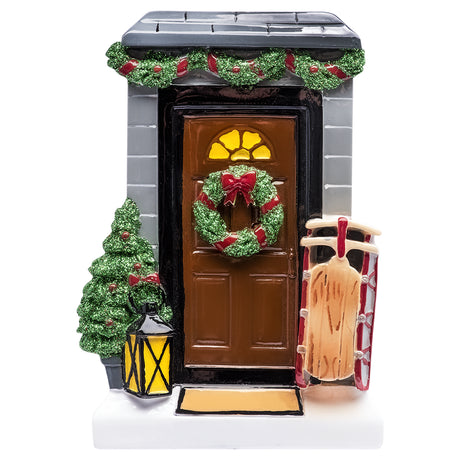 Personalized New Home / Brown Door Christmas Ornament