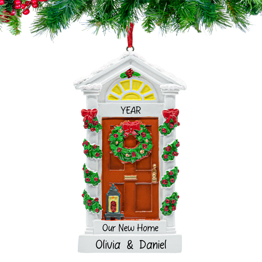 Personalized Our New Home Christmas Ornament - Historic Door