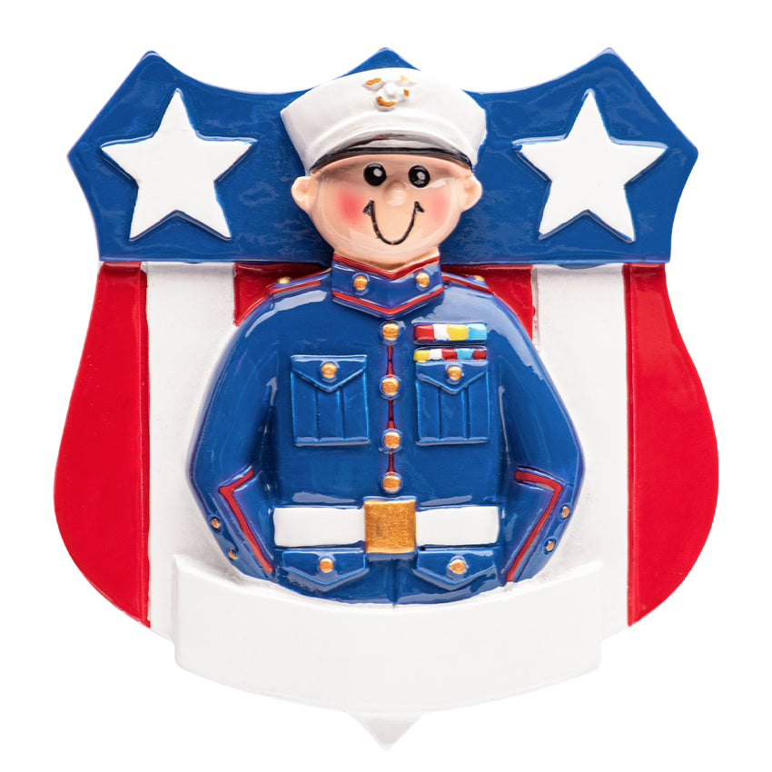 Personalized Marine Corps Christmas Ornament