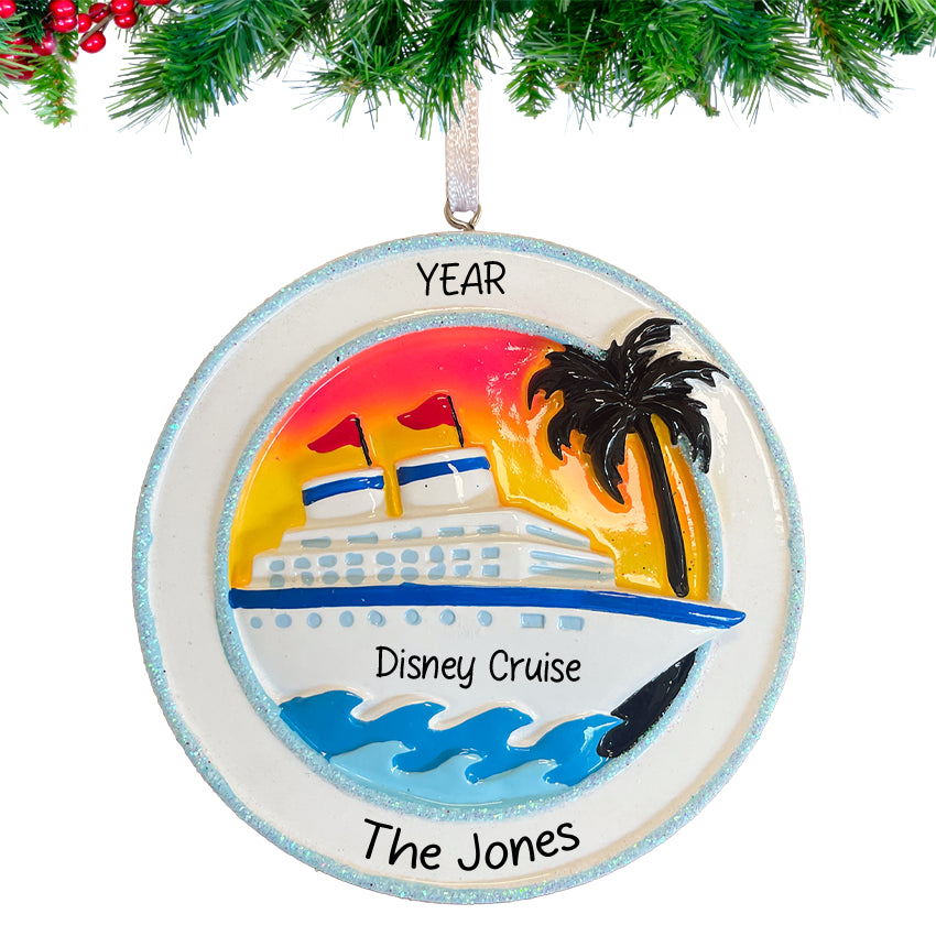 Personalized Cruise Ship Christmas Ornament