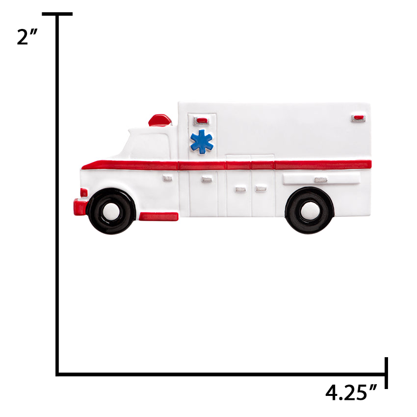 Personalized Ambulance Christmas Ornament