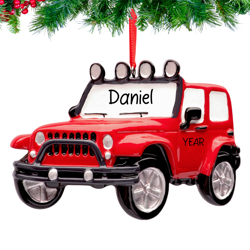 Custom 4X4 Christmas Ornament Off-Road / SUV Car