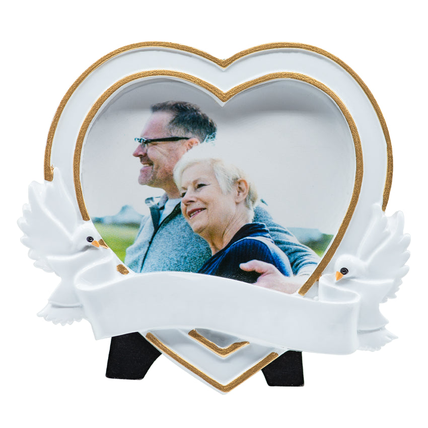 Personalized Memorial Picture Frame Christmas Ornament - Remembrance Sympathy Gift