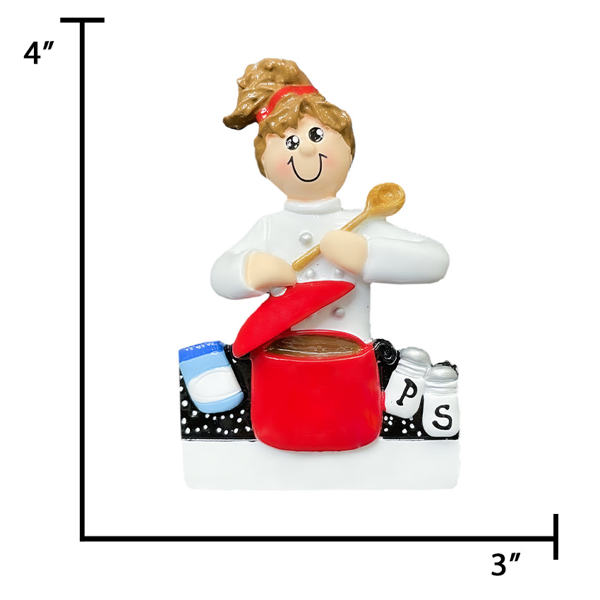 Personalized Cooking Christmas Ornament - Best Cook Chef