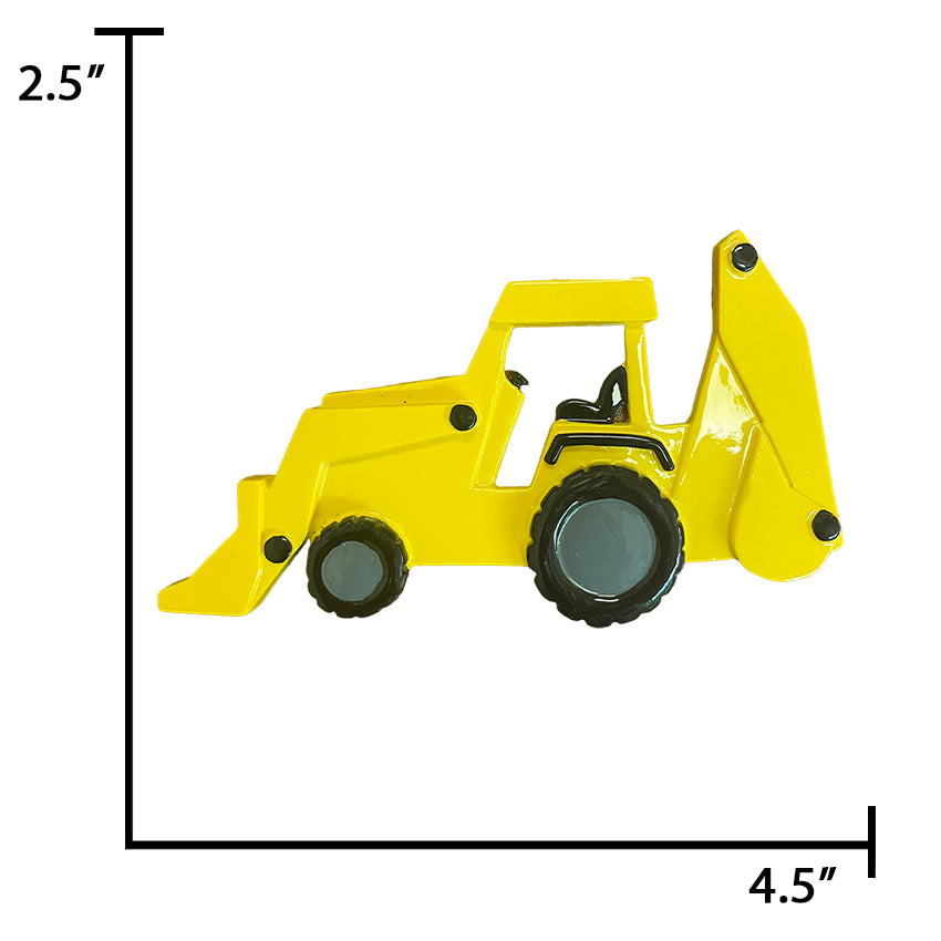 Personalized Backhoe Christmas Ornament