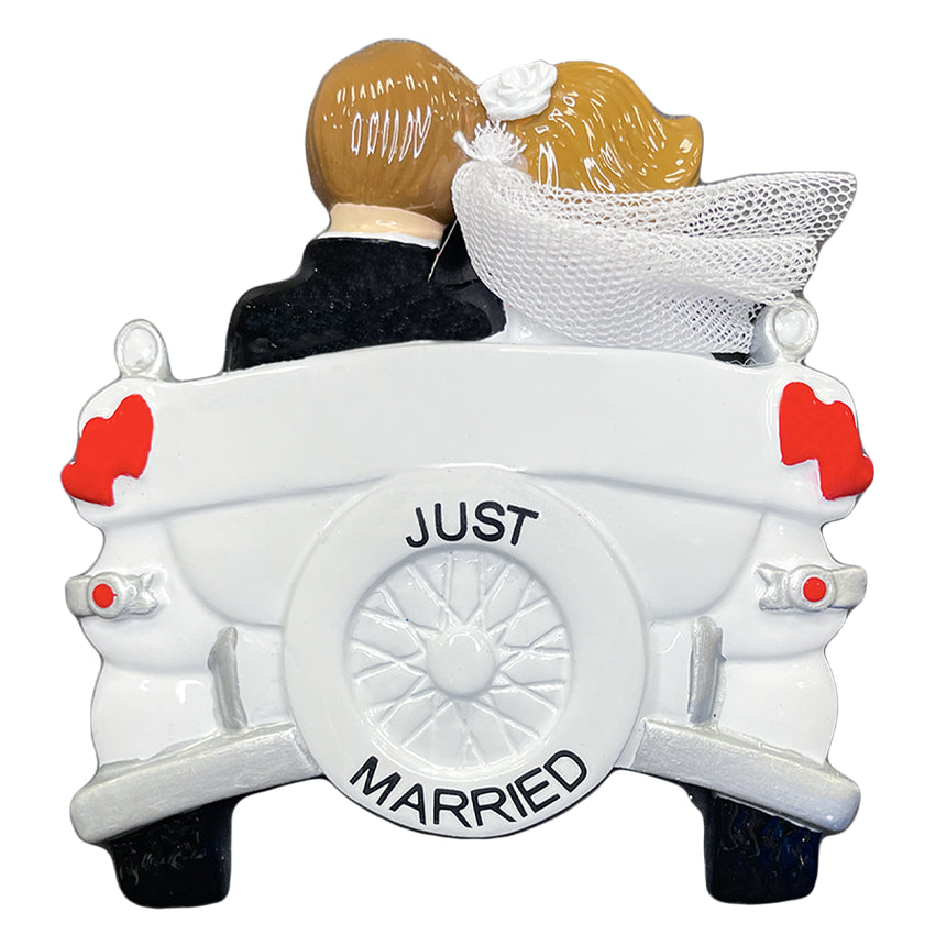 Personalized Couple Just Married Christmas Ornament