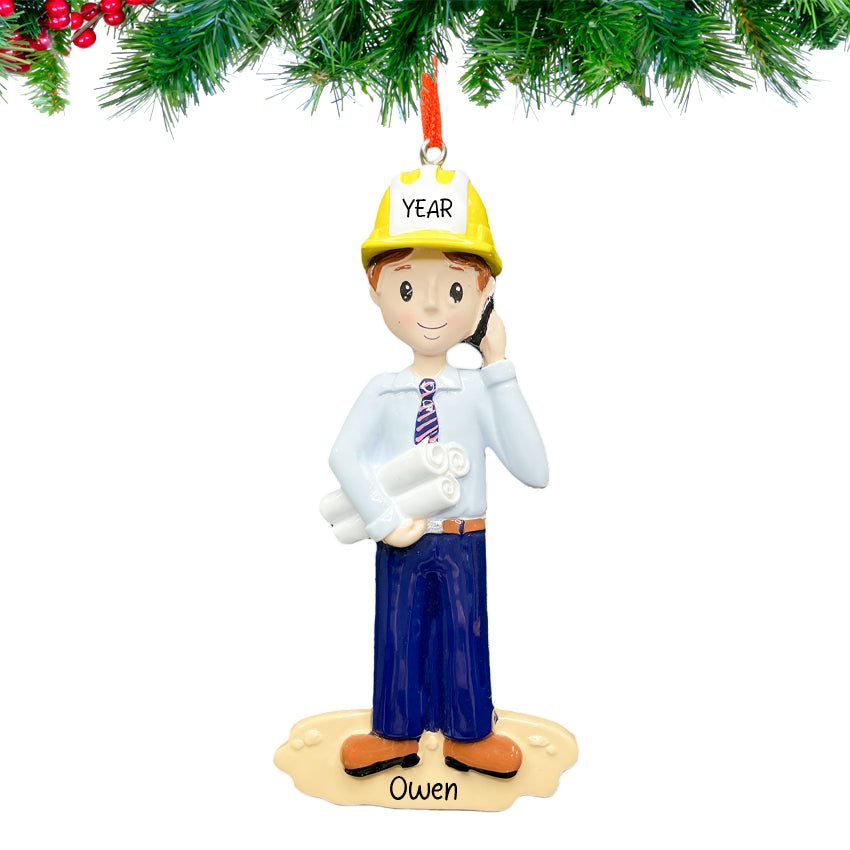 Personalized Architect Christmas Ornament / Engineer Ornament