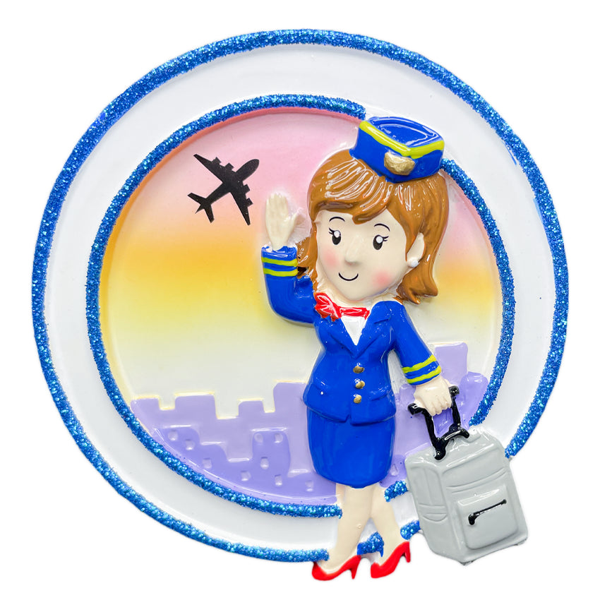 Flight Attendant Christmas Ornament - Personalized Keepsake