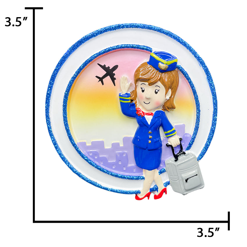 Flight Attendant Christmas Ornament - Personalized Keepsake