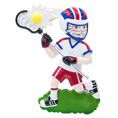 Personalized Lacrosse Boy Christmas Ornament 2025