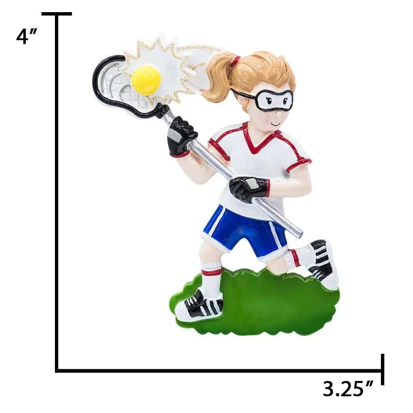 Personalized Lacrosse Girl Christmas Ornament 2025