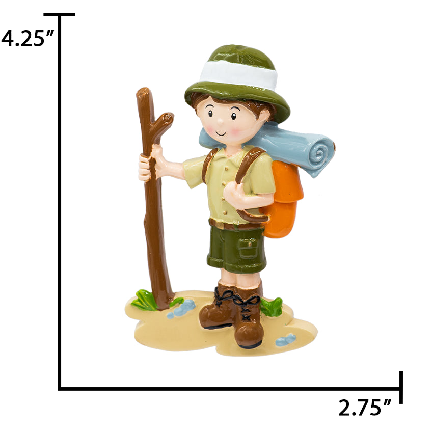 Personalized Hiking Boy Christmas Ornament
