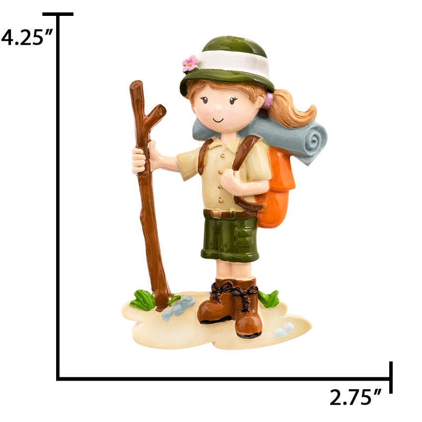 Personalized Hiking Girl Christmas Ornament