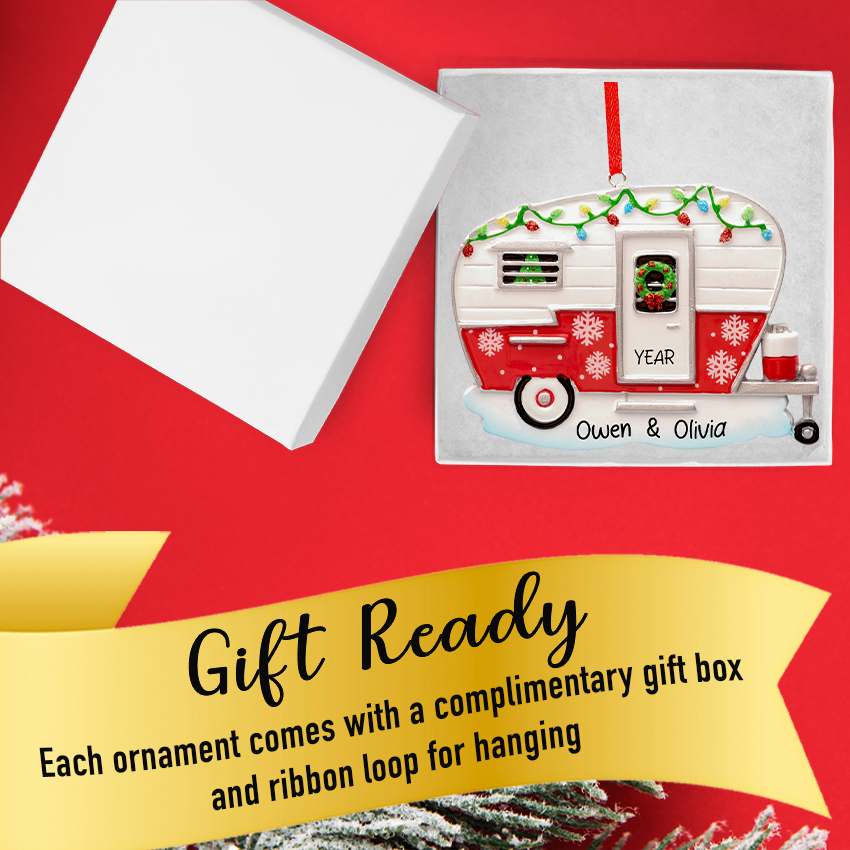 Personalized RV Christmas Camper Ornament