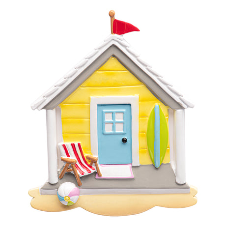 Personalized Beach House Christmas Ornament