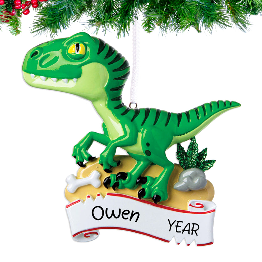 Personalized Dinosaur Christmas Ornament