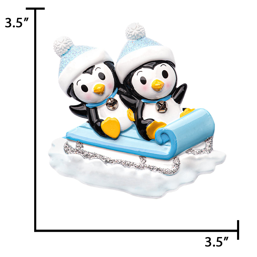 Personalized Twin Boys First Christmas Ornament