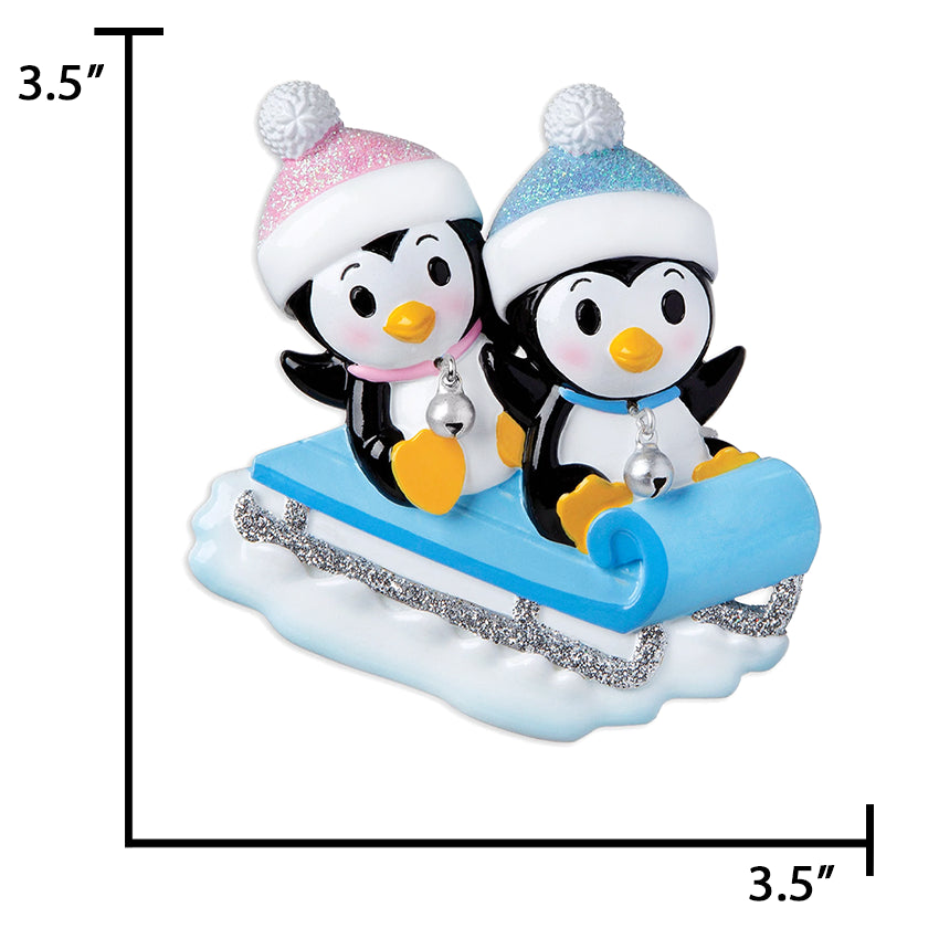 Personalized Twins Christmas Ornament Boy & Girl