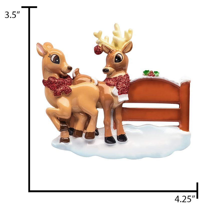 Personalized Reindeer CoupleOur First Christmas Together Ornament