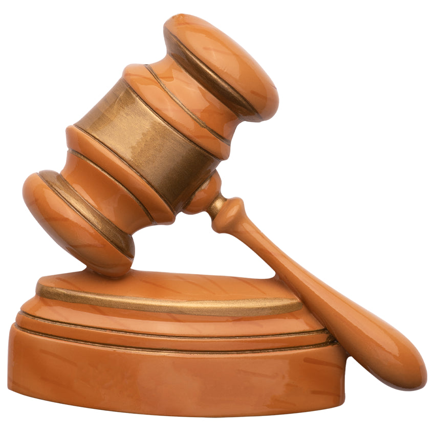 Personalized Gavel and Sound Block Christmas Ornament