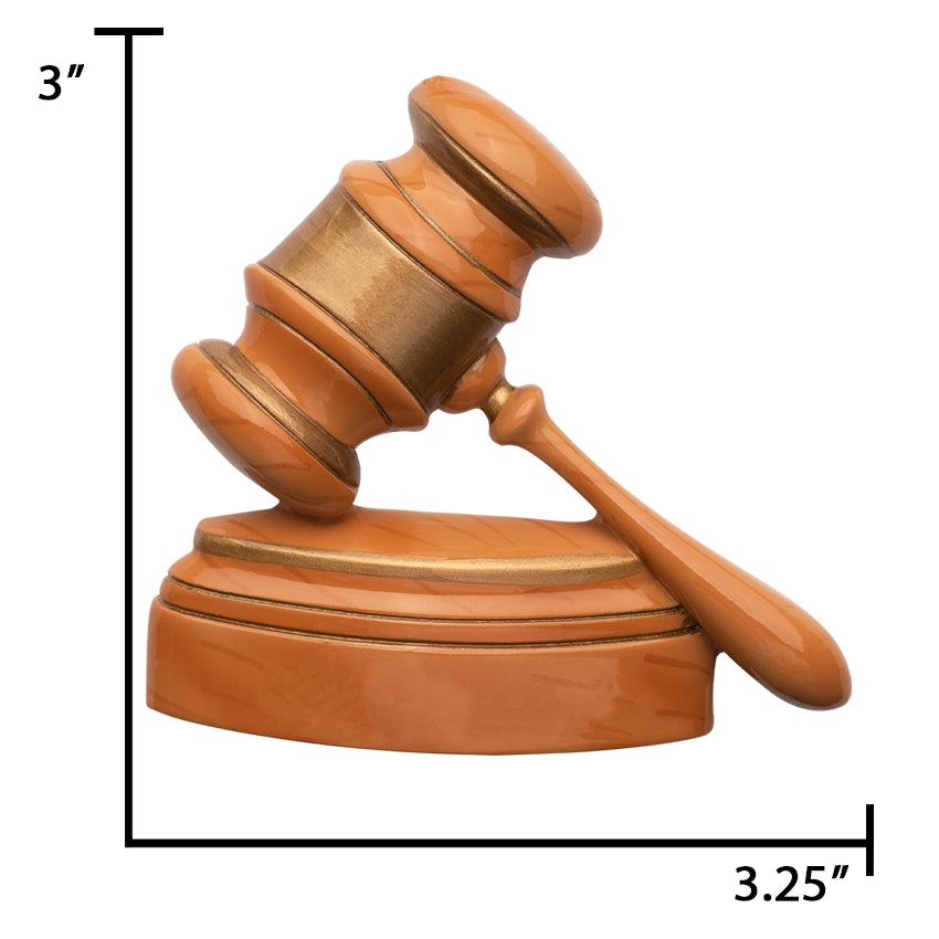 Personalized Gavel and Sound Block Christmas Ornament