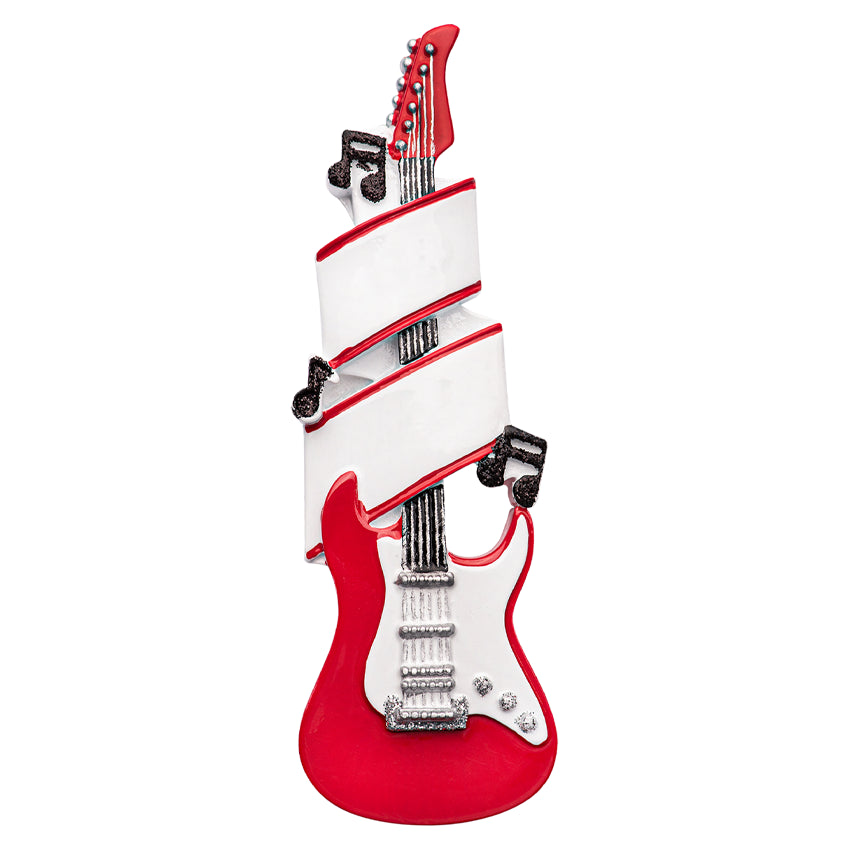 Personalized Electric Guitar Musical Instrument Christmas Ornament