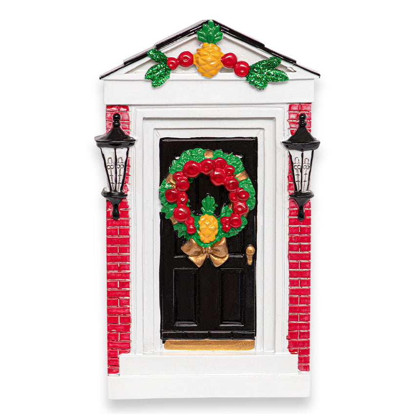 Personalized New Home / Colonial Door Christmas Ornament