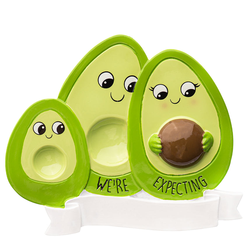 Personalized Expecting Family of 4 Christmas Ornament