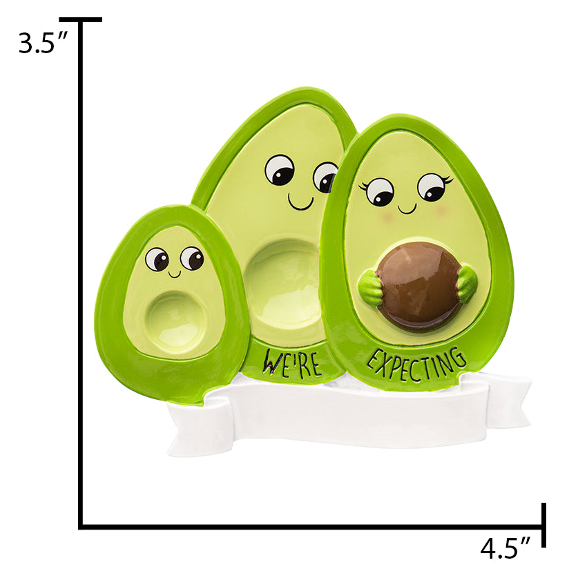 Personalized Expecting Family of 4 Christmas Ornament