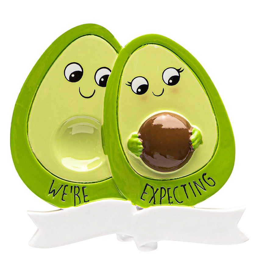 Personalized Expecting Family of 3 Christmas Ornament 2025