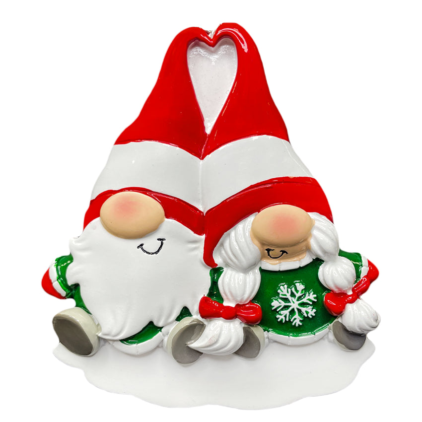 Personalized Gnome Couple Christmas Ornament 2025