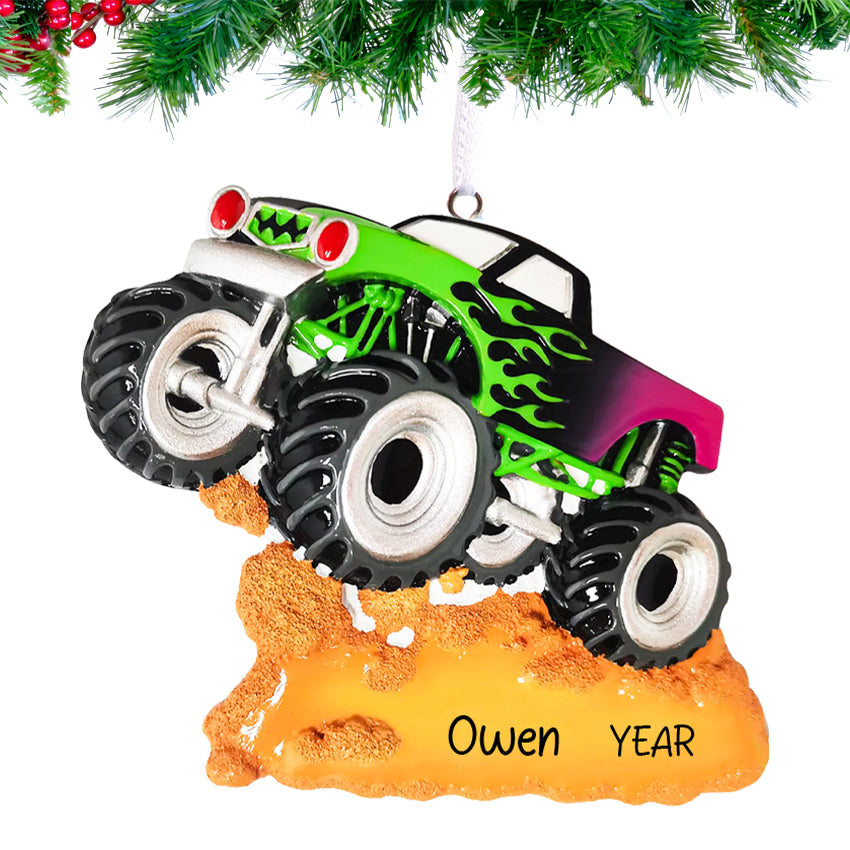 Bring the fun to your tree with Christmas monster truck decor from Gift Shopie.