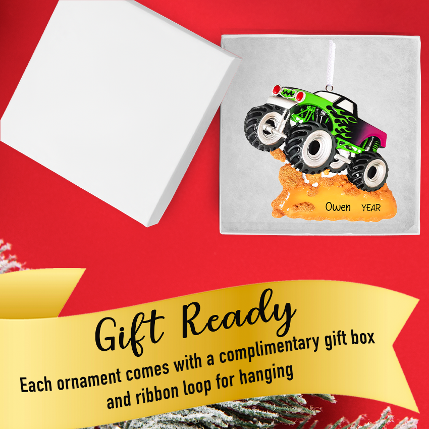 Monster Truck Christmas Ornament